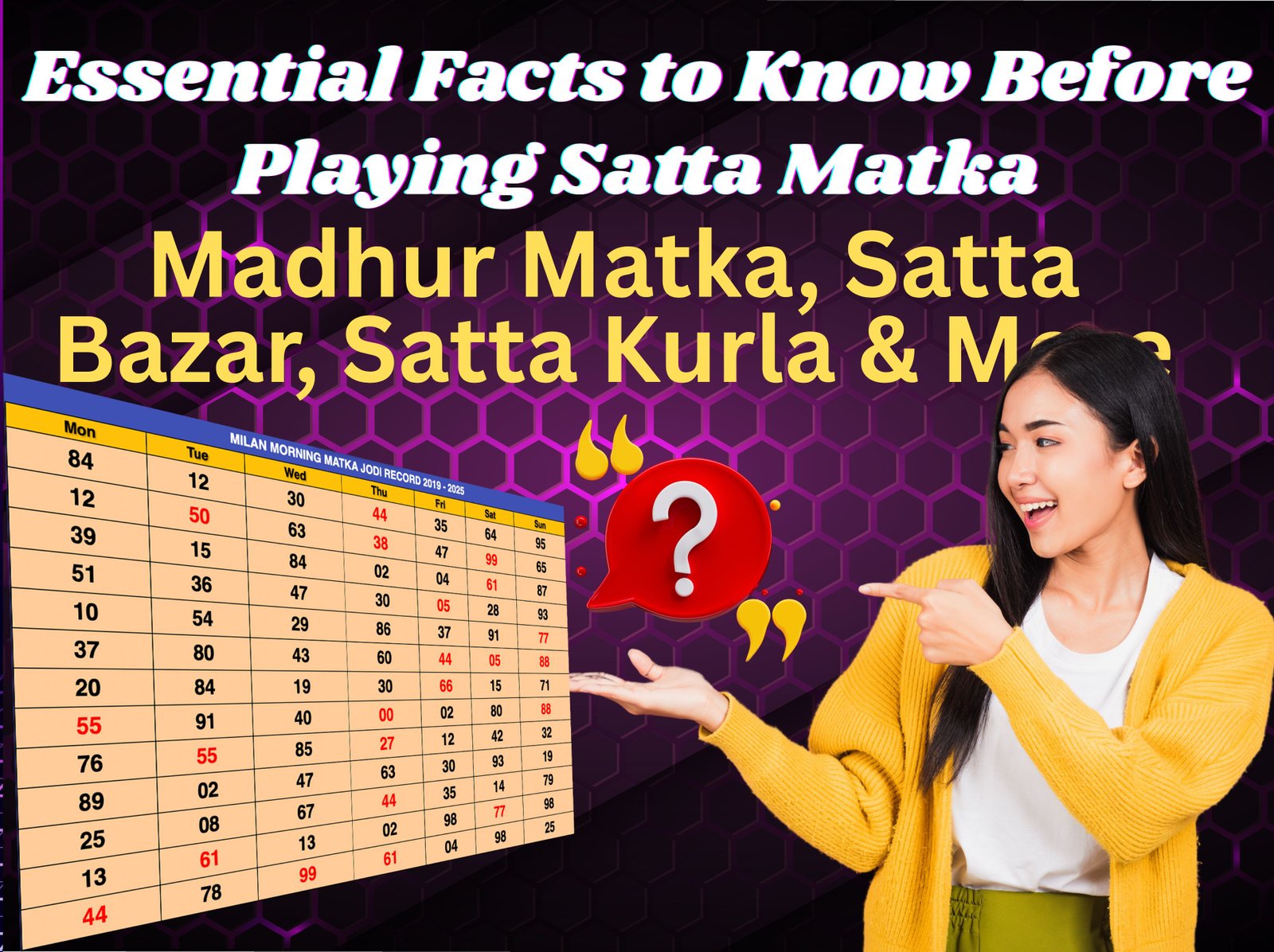 Essential Facts to Know Before Playing Satta Matka